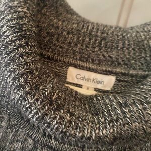 Calvin Klein  grey Speckled loose turtleneck sweater Ladies small